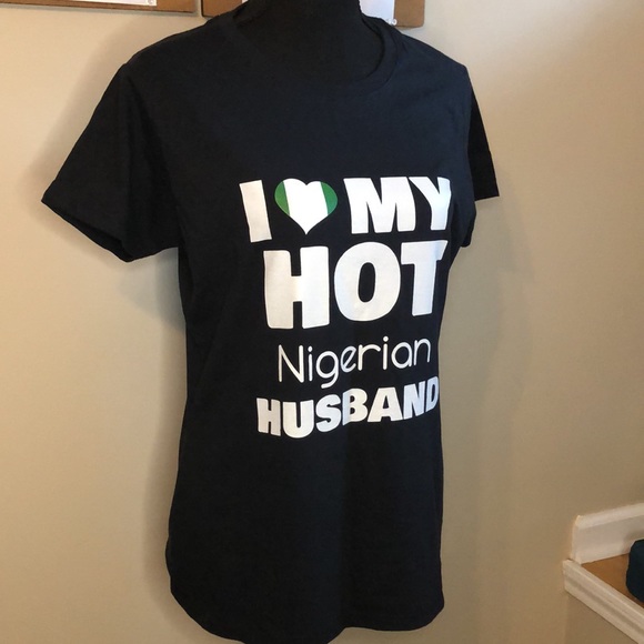 2 for $15 “I ❤️ my Hot Nigerian 🇳🇬 Husband T-shirt (bundle 2 items) - Picture 2 of 5